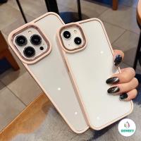 ราคา Pink Eletroplated Silicone Phone Case Compatible for IPhone 14 13 12 11 Pro Max 8 7 Plus X XS XR Smooth Slim Shockproof Back Cover (19052625609)