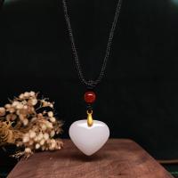 ราคา หยก Hetian จี้รูปหัวใจชายและหญิงคนรักธรรมชาติสร้อยคอหยกของขวัญวันเกิดโทเค็นวันวาเลนไทน์ (19984977931)