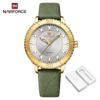 ราคา NAVIFORCE นาฬิกาผู้หญิงหนังแท้รุ่นนาฬิกาข้อมือตาข่ายสีโรสโกลด์หรูแบรนด์เสื้อลำลองแบบเรียบง่ายย้อนยุคสร้อยข้อมือสแตนเลสลายดอกไม้ 5020 (14275074840)