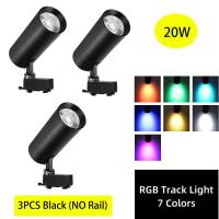 ราคา CHENBEN LED Track Light 7 Colored Lighting 20W Aluminum COB Track Lighting Spotlight RGB Stage Light Home Party Clothing Store Valentines Day Atmosphere Decorative Lighting Fixtures (21131866206)