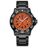 ราคา Addies Dive Men Fashion Casual Watch Calendar Display 50m Waterproof Tube Luminous Watch Orange Dial Rotating Bezel Quartz Watch (17610772839)