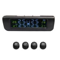 ราคา HFAD AN 06ระบบสัญญาณเตือนภัยอัตโนมัติระบบเตือนแรงดันยางรถอุณหภูมิ USB พลังงานพลังงานแสงอาทิตย์แรงดันลมยางภายนอกเซนเซอร์ภายในสัญญาณเตือนภัยเครื่องวัดความดันลมยางลมยางพร้อมจอแสดงผลแอลซีแบบดีดิจิตอล (199