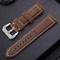 ราคา 20mm 22mm 24mm 26mm Green brown Genuine Leather Bracelet man Watch Band for Panerai PAM111 441 cowhide Watchband Wrist Strap (19929837203)