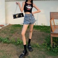 ราคา เอวสูงเชือกยีนส์ขาสั้นสำหรับสตรีใหม่แบบธรรมดาเซ็กซี่ลำลองผ้าฝ้ายสีน้ำเงินสีดำสีขาว (17764222992)