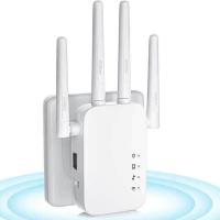 ราคา 2022 NEW 500m 4G 5G Wireless Wifi Repeater 300Mbps Network Wifi Router Extender Signal Amplifier 2 antenna Booster Access Point (19651508766)