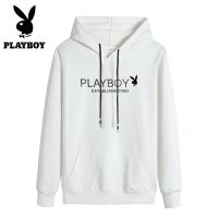ราคา Playboy เสื้อยืดแขนยาวมีฮู้ดสำหรับชายและหญิงเสื้อสเวตเตอร์พิมพ์ลายจุดสีพื้นใส่สบายสำหรับฤดูใบไม้ร่วงและฤดูหนาว (12759120139)