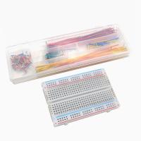 ราคา MB102 Breadboard Kit 400 830 Points Prototype Board for Arduino with 65 Jumper Wires U Shaped Solderless Breadboard Jumper Cables for DIY Electronics (21031045221)