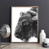 ราคา Modern Animal Buffalo Canvas Art พิมพ์และโปสเตอร์Bison Canvas Printing Wall Picture Home Wall Art Decor (19880826698)