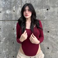 ราคา MesubShop บอดี้สูท แขนยาวเว้าหลัง บอดี้สูทแขนยาว ช่วงเป้าแกะได้ บอดี้สูทสายฝอ รุ่น บอดี้ยาว บอดี้สูทแขนยาว M102A (19484492454)