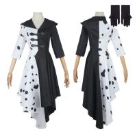 ราคา COSER 77 101 Dalmatians Cruella De Vil คอสเพลย์ cos The Great Dog Robbery ชุดเดรสแม่บ้าน สีดํา สีขาว พร้อมถุงมือ มีฮู้ด วิกผม ปาร์ตี้ฮาโลวีน 2 สไตล์ สําหรับผู้หญิ (19320795943)