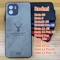 ราคา RTY เคสโทรศัพท์ผ้า Redmi Note ทนทานสำหรับ Redmi Note 11 Redmi Note 11S Redmi Note 11 Pro Plus Redmi Note 10 Redmi Note 10S Redmi Note 10S 10S Redmi Note 9 Redmi Note 9S 9 Pro เคสผ้าบางเฉียบลายกวางเอลก