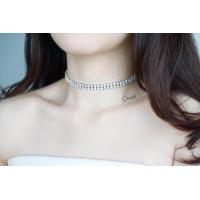 ราคา Twin blink glitter 2 in 1 choker สร้อยคอ Choker เพชรแถวคู่ บริการเก็บเงินปลายทาง (16140138455)