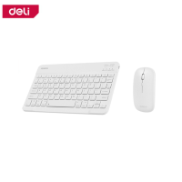 ราคา Deli แป้นพิมพ์ไร้สาย คีย์บอร์ดบลูทูธพร้อมเมาส์ไร้สาย คียบอร์ดมือถือ คีย์บอร์ดไร้สายมินิ แป้นพิมพ์ภาษาอังกฤษ มี 3 สีให้เลือก Wireless Bluetooth keyboard (18326454380)