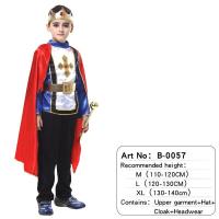 ราคา เด็กหญิงเด็กชายเจ้าชายพระราชาลายมงกุฎเสื้อคลุม King เครื่องแต่งกายวันฮาโลวีนสำหรับเด็กใส่ไปงานปาร์ตี้คอสเพลย์ S L ไม่มีคทา (19651475259)