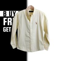 ราคา SHIRT Ralph Laurens Sophisticate Shirt Plain White Pocket Green Color Long Sleeve Shirt Size S 3XL Ready Stock (20550504847)