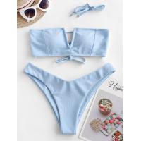 ราคา ZAFUL y Bandeau Bikinis Set Strapless V Neck Women Swimsuit Push Up Swimwear Female Summer Brazilian Bathing Suit Biquini (13327935384)