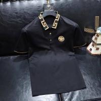 ราคา M 4XL Versace Men S Hot Diamond Lapel Polo Shirts Summer Short Sleeve Business Casual T Shirt Top (15651945952)