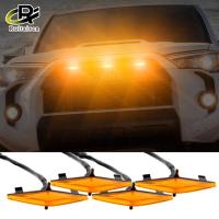ราคา สามเหลี่ยมกระจังหน้ารถยนต์ไฟ Led สีเหลืองอำพัน4ชิ้น5ชิ้นโคมไฟสีอำพัน LED ด้านหน้าไฟตะแกรงสำหรับ14 19โตโยต้า (19694618898)
