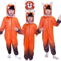 ราคา ชุดคอสเพลย์แพนด้าแดงสำหรับเด็กสูทจั๊มป์กำมะหยี่ของเล่นรูปสัตว์ Zentai ชุดหมีแพนด้าสีแดงชุดงานเทศกาลฮาโลวีนสำหรับเด็ก (19586732278)