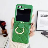 ราคา เคสโทรศัพท์เสื้อขนเป็ดสำหรับ Samsung Galaxy Z Z Flip 4 5 Flip 3เคสหนัง PU สำหรับ Z Flip5 Flip4 Flip3พร้อมห่วงจับเพชรเคสกันกระแทกพิมพ์ลาย Flip3 Flip4 (17714713823)