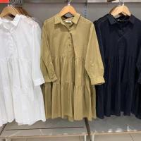 ราคา Water เสื้อ UNIQLO ชุดเดรสแขนสามส่วนขนาดเล็กสำหรับฤดูใบไม้ผลิชุดเดรสผ้าฝ้าย2022ผลิตจากห้องลองเสื้อชุดกระโปรงเป็นชั้น K445046กระโปรงทรงเอ (20709567830)