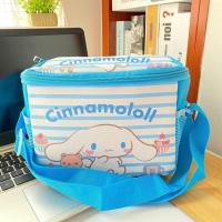 ราคา Sanrio อนิเมะ Hello Kitty Bento กระเป๋าฉนวนความร้อนใส่กล่องข้าวน่ารัก Cinnamoroll Kuromi กล่องใส่ของเอนกประสงค์ PU กระเป๋ากล่องอาหารกลางวันกันน้ำ (20239462594)