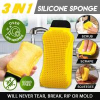ราคา ฟองน้ำ ซิลิโคน 3in1 Sponge Silicone รุ่น 3in1Sponge 05d J1 (615064871)