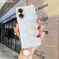 ราคา NORVIK เคสใส่โทรศัพท์ชุบหรูหราใหม่สำหรับ OPPO A38 OPPO A18เลนส์กล้องกันกระแทกรวมทุกอย่างเคสมือถือสีแมท N1 D3ฝาหลัง (21043901352)