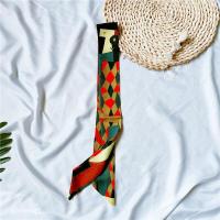 ราคา Silk Scarf for Women Girl Painting Chain Printed Handle Bag Ribbons Green Blue Red Fashion Head Scarf Small Long Skinny Scarves (7797563552)