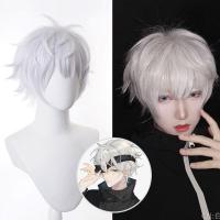 ราคา ชุดเครื่องแบบยาของโตเกียวชุดคอสเพลย์ผู้หญิง Jujutsu Kaisen Satoru Gojo สำหรับผู้ใหญ่ผู้ชายเสื้อโค้ทกางเกงขาชุดขนสังเคราะห์สีขาววิกผมสั้น (19944580065)