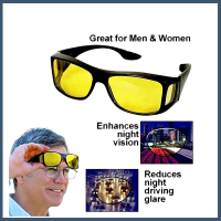 ราคา HD vision wrap แว่นตัดแสงกลางคืน แว่นกันแดด แว่นตาขับรถกลางคืน 2ชิ้น (20766451828)