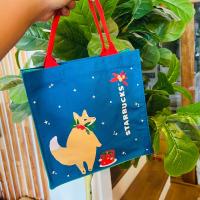 ราคา X mas Bag Starbucks Tote Bag กระเป๋าอเนกประสงค์สตาร์บัคส์ (21029502392)