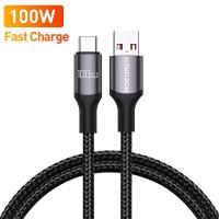 ราคา Rocoren USB Type C Cable 100W Fast Charging Charger Cable For Xiaomi Poco F4 F3 Realme Oppo Vivo Samsung Huawei 7A Supercharge USBC Data Wire Cord (19260282832)