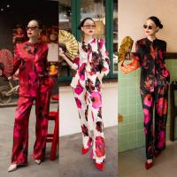 ราคา เซต 2 ชิ้น เสื้อเชิ้ต คอจีน กางเกงขา ยาว ลายดอกโบตั๋น VSHOP (17345706619)