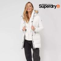 ราคา เสื้อกันหนาวขนเป็ด Superdry Hooded Mid Layer Mid Coat White ของแท้ พร้อมส่งจากไทย (19668830258)