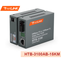 ราคา NetLINK Gigabit Media Converter HTB GS 03 A B Fiber Optic 20KM Single mode Single fiber WDM RJ45 2 ตัว A และ B media converter fiber 1000 (20962737209)