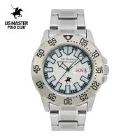 ราคา นาฬิกาข้อมือผู้ชาย US Master Polo Club รุ่น USM 230702 ขนาดตัวเรือน 43 มม กรอบ ตัวเรือน สาย Stainless steel สีเงิน (21026968463)