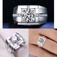 ราคา แหวนเพชรโมอิส 2 กะรัต เงินแท้ 92 5 ชุบทองคำขาว G6527 (19494704009)