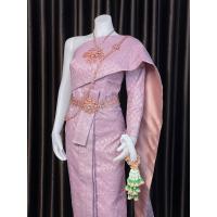 ราคา ชุดไทยศิวาลัย แขนเดี่ยว ชุดไทยแต่งงาน ชุดสีชมพู ชุดไทยเจ้าสาว (20818010172)