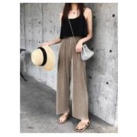 ราคา กางเกงพลีท ขายาว เนื้อผ้าทิ้งตัว จีบขากว้าง กางเกงกางเกงผู้หญิงเอวสูงหลวมกางเกงลำลองกางเกงผ้าชีฟองกางเกงผ้าไหม กางเกงวอร์ม พร้อมส่ง (20771562203)