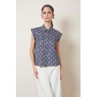 ราคา ESPADA เสื้อเบลาส์แขนกุดลายเข็มขัดโซ่ ผู้หญิง Belt and Chains Print Sleeveless Blouse 4702 (19740937152)