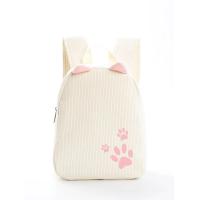 ราคา กระเป๋าเป้สะพายหลังของผู้หญิงลายอุ้งเท้าลูกแมวน่ารักปักผ้าลูกแมวกระเป๋าเป้แบบคลาสสิกเหมาะสำหรับใส่ไปโรงเรียนกลางแจ้ง (21170739646)