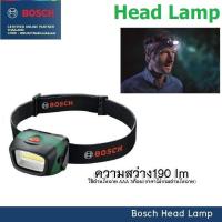 ราคา BOSCH ไฟฉายคาดหัว LED Head Lamp รุ่น 1600A0307X ปรับได้ 3 ระดับ สว่างมาก ปลานกล่าง กระพลิบเร็ว ของแท้100 (20850813554)