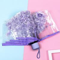 ราคา ร่มเกาหลีน่ารักขนาดเล็กสดชื่นร่มใสลายดอกซากุระญี่ปุ่นสามพับกันฝนและกันลม (21170932944)