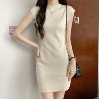 ราคา Korean Dress เดรสสั้นคอเต่า เดรสสั้นผ้ายืดทรงสลิมฟิต เดรสสั้นแขนกุด ดีไซน์คอเต่าครึ่งตัว กระโปรงสั้น (20963428744)
