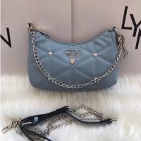 ราคา กระเป๋าสะพายข้างทรงพอช LYN มี 2 สาย กระเป๋าประดับหมุดหน้าโซ่ รุ่นนี้ขายดี (20499512007)