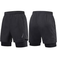 ราคา victory sprot 2in1 กางเกงขาสั้นกีฬามีซับเลคกิ้ง กางเกงออกกำลังกาย มีกระเป๋าซิปทั้งสองด้าน แถบโลโก้เรืองแสง สำหรับใช้งานกลางคืน (21014490533)