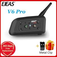 ราคา EJEAS V6 PRO หมวกกันน็อครถจักรยานยนต์ Bluetooth ชุดหูฟังอินเตอร์คอม1200M BT Interphone Communicator สำหรับผู้ขับขี่6คนกันน้ำ (21170182329)