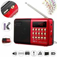 ราคา FM เครื่องเล่นวิทยุมินิวิทยุ FM ลำโพงแบบพกพามินิวิทยุ FM ลำโพงเครื่องเล่นเพลง TF card u disk reader W 18650 แบตเตอรี่ (20517121355)