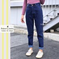 ราคา พร้อมส่ง BabarryJeans ยีนส์ทรงบอลลูน เอวสูง เรียบ รุ่นคลาสสิค ORIGINAL สียีนส์เข้ม (4282394792)